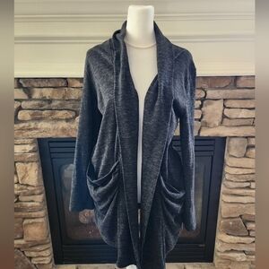 Ellumination By Nikki H parker Dark Gray Open Front Cardigan - L